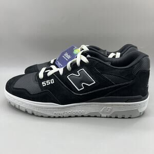 New Balance 550 Black Grey Matter Sneakers Men Size 11 D Suede Comfort Low Shoes